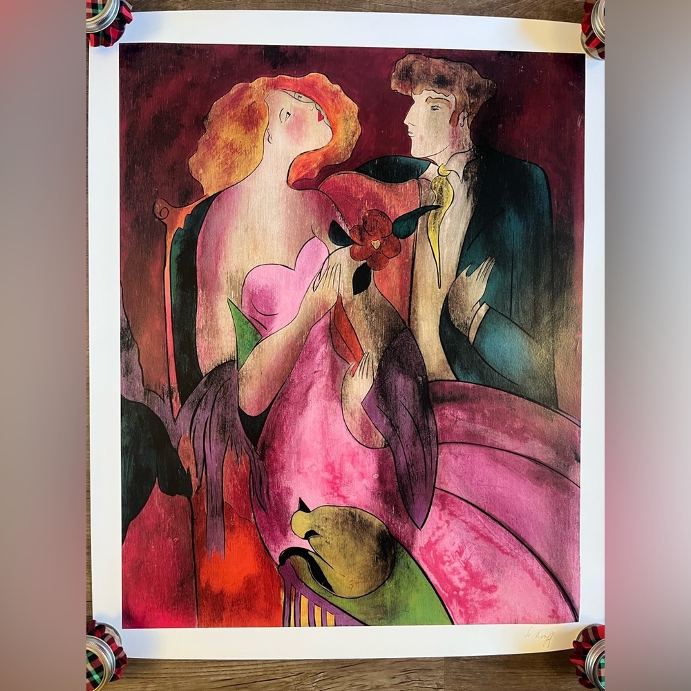 "Robe du Soir" by Linda Le Kinff Signed by‎ Artist Seriolithograph